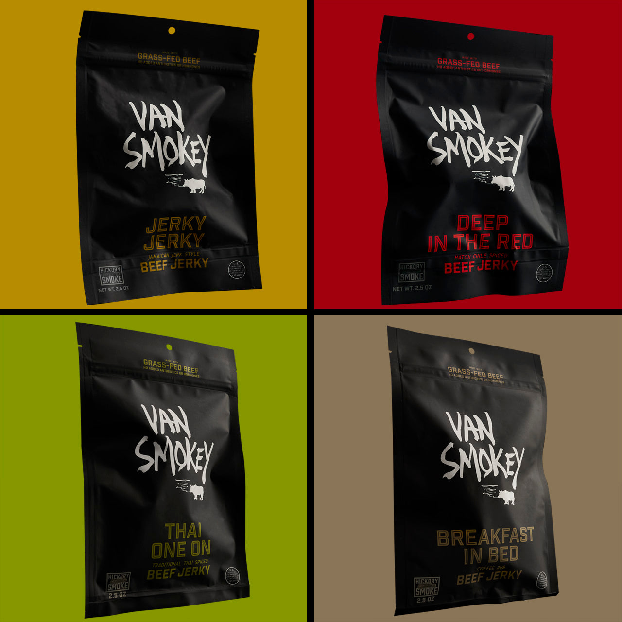 Hickory Smoked Beef JErky. Grass-fed Beef. Hatch Chile. Southwest BBQ. Coffee Rub Jerky. Thai Spiced jerky. Jamaican Jerk Jerky. Small-batch. Catskills, New York