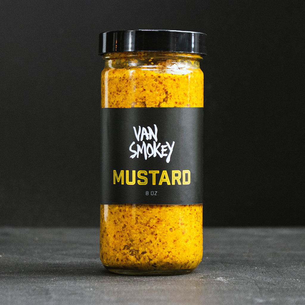 Gourmet Mustard. high quality ingredients. bold flavor. hearty. robust.